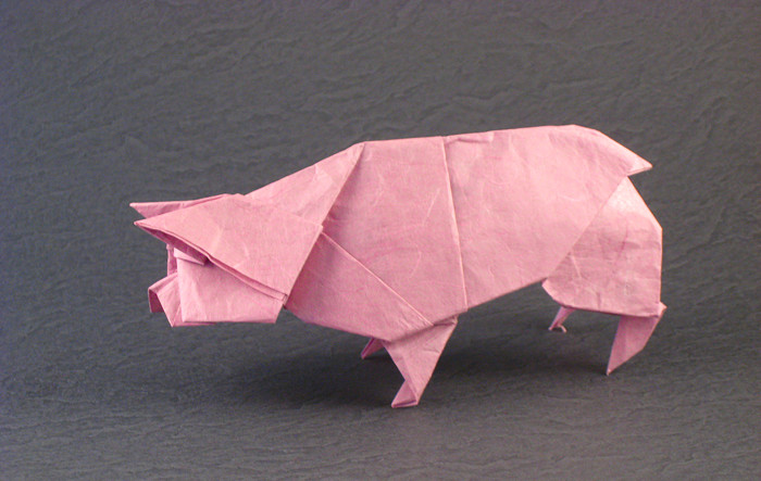 Origami Pig - piggy banknote by Max Hulme folded by Gilad Aharoni