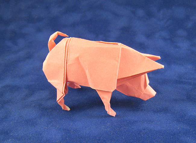 Origami Pig by Ronald Koh folded by Gilad Aharoni