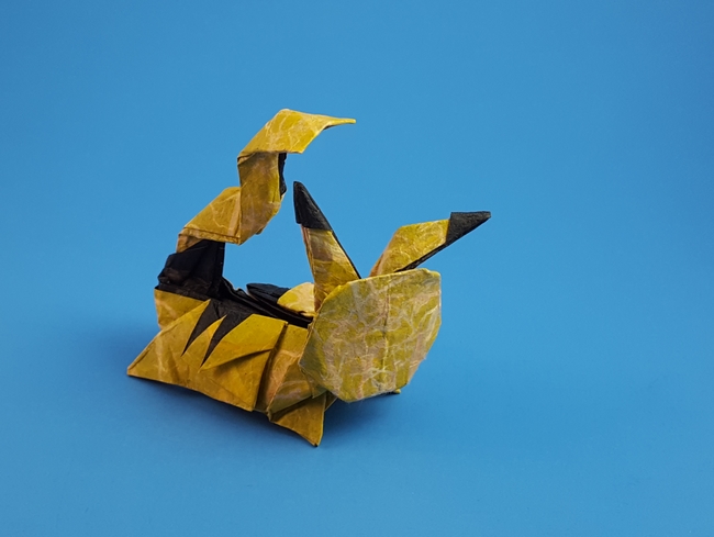 Origami Pikachu by Kozasa Keiichi folded by Gilad Aharoni
