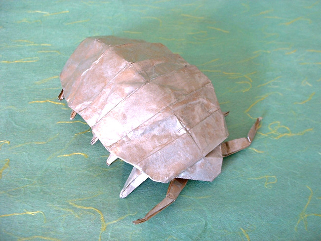 Origami Pillbug by Robert J. Lang folded by Gilad Aharoni