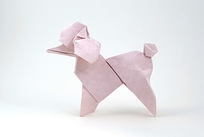 Origami Poodle by Roman Diaz folded by Gilad Aharoni