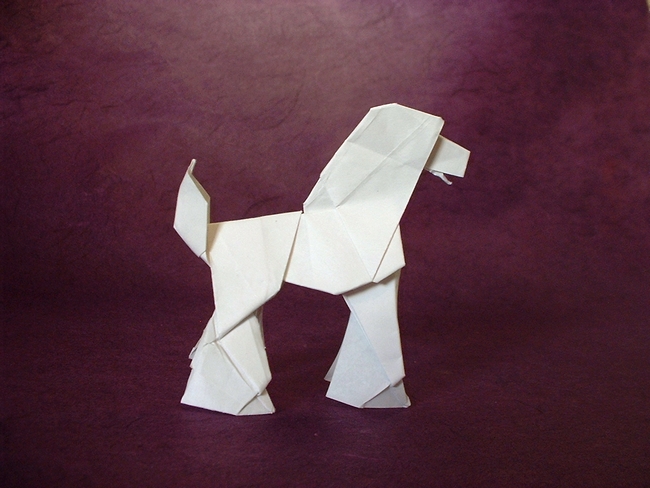 Origami Poodle by Seiji Nishikawa folded by Gilad Aharoni