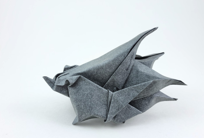 Origami Porcupine by Sebastien Limet (Sebl) folded by Gilad Aharoni
