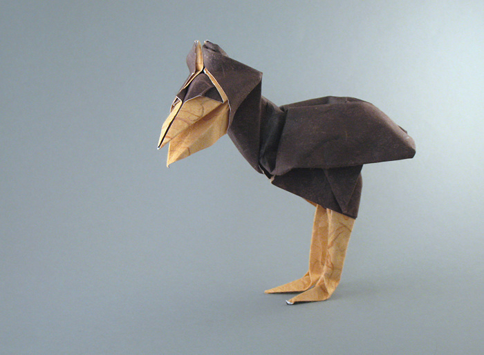 Origami Prehistoric bird by Roman Diaz folded by Gilad Aharoni
