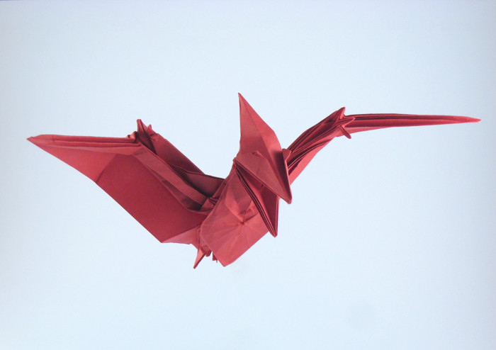 Origami Pteranodon by Fumiaki Kawahata folded by Gilad Aharoni