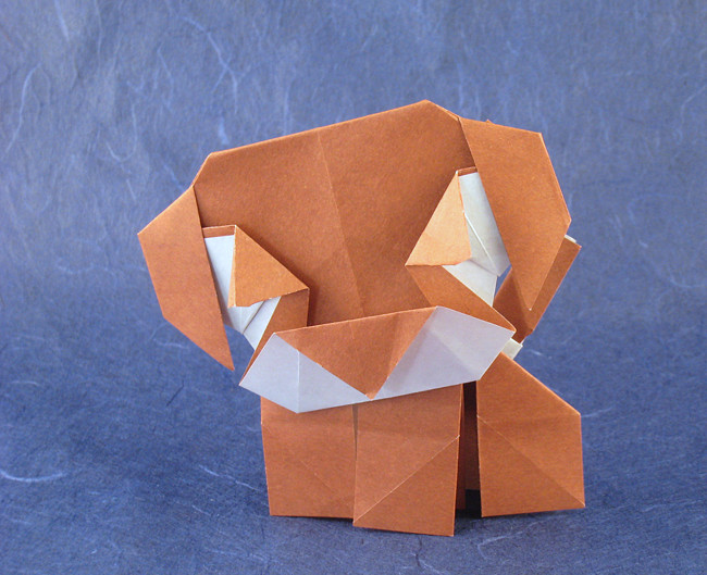 Origami Pug by Seo Won Seon (Redpaper) folded by Gilad Aharoni