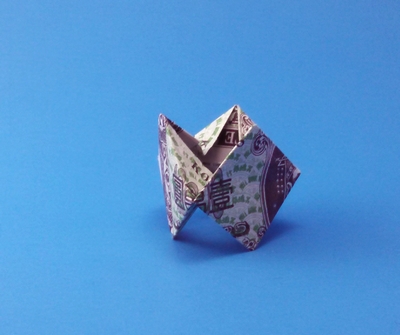 Origami Punk rocker ring by Cindy Ng folded by Gilad Aharoni