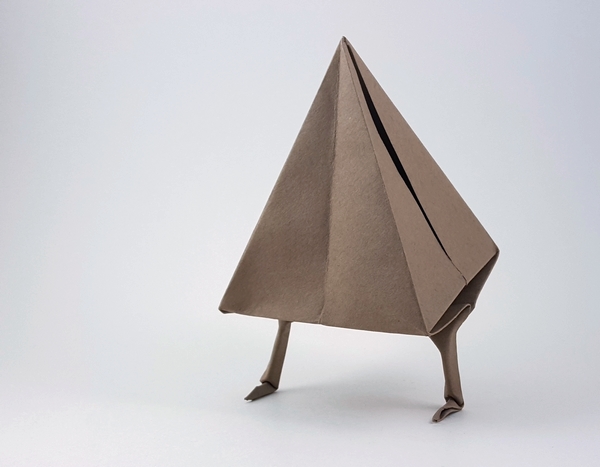 Origami Walking pyramid by Joao Charrua folded by Gilad Aharoni
