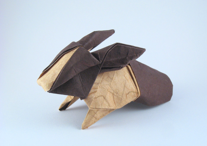 Origami Rabbit 2 by Hideo Komatsu folded by Gilad Aharoni