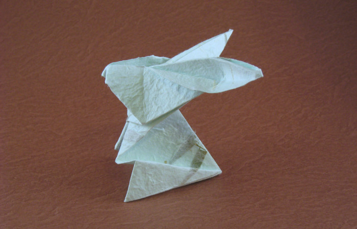 Origami Jackrabbit by Jun Maekawa folded by Gilad Aharoni