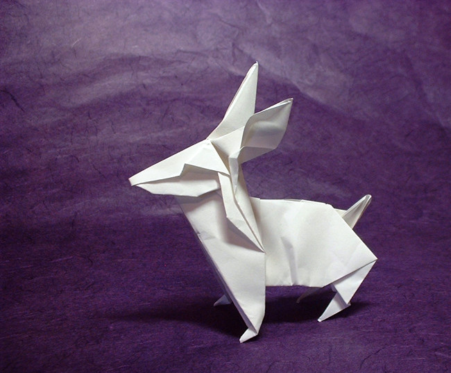 Origami Rabbit by John Montroll folded by Gilad Aharoni