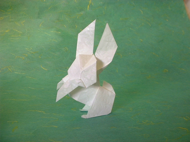 Origami Rabbit by Seiji Nishikawa folded by Gilad Aharoni