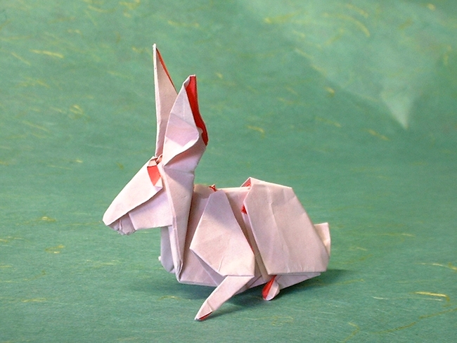 Origami Rabbit by Miyajima Noboru folded by Gilad Aharoni