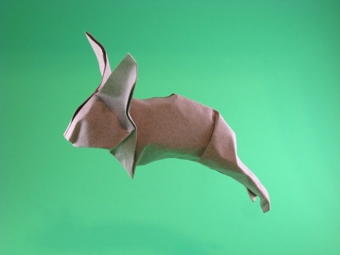 Origami Rabbit by Nguyen Tu Tuan folded by Gilad Aharoni