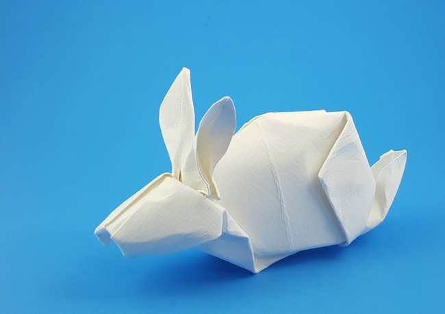 Origami Rabbit by Akira Yoshizawa folded by Gilad Aharoni