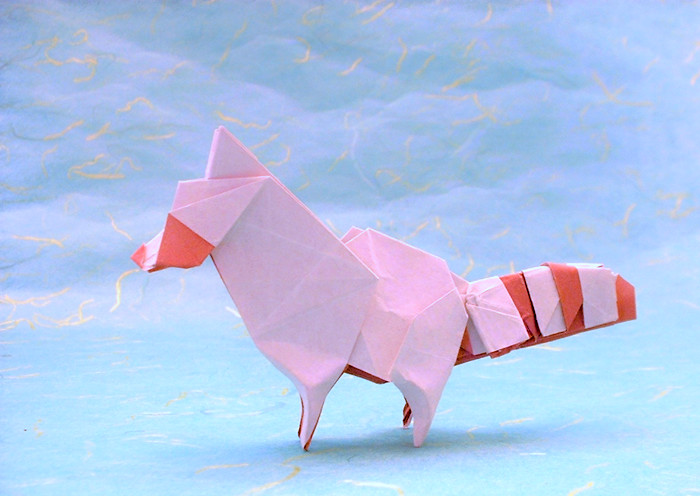 Origami Raccoon by Fumiaki Kawahata folded by Gilad Aharoni