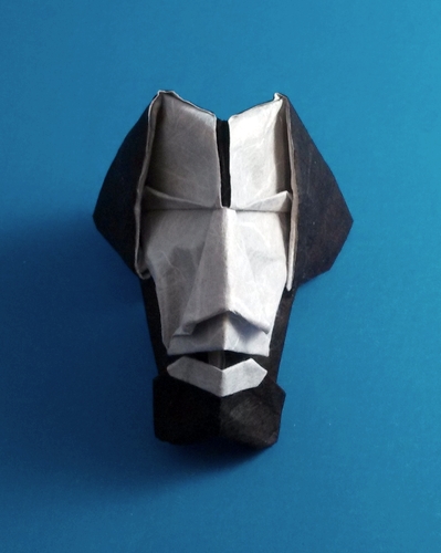 Origami Rasputin by Gabriel Alvarez Casanovas folded by Gilad Aharoni
