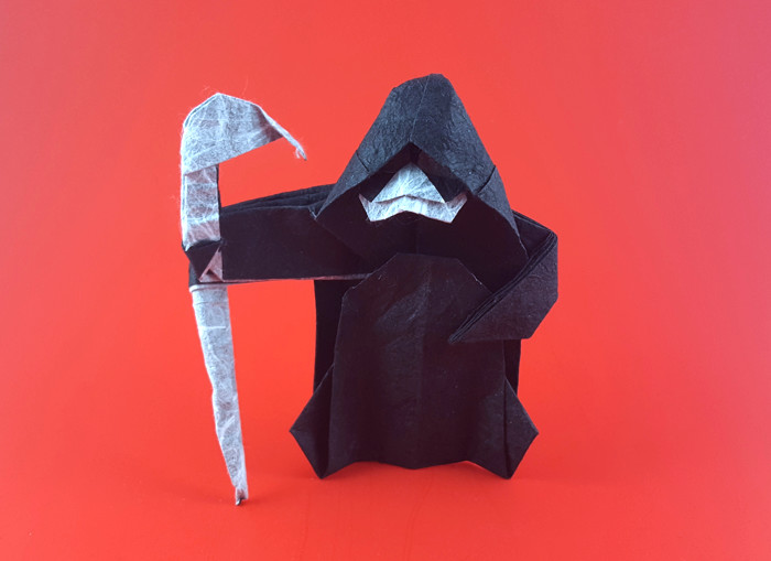 Origami Grim reaper by Marc Kirschenbaum folded by Gilad Aharoni