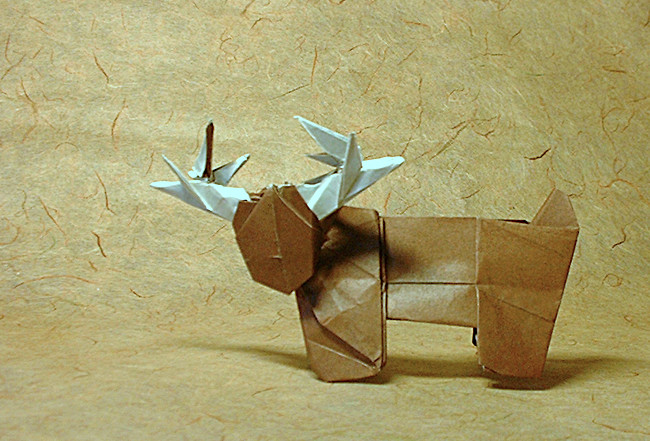 Origami Reindeer by Marc Kirschenbaum folded by Gilad Aharoni
