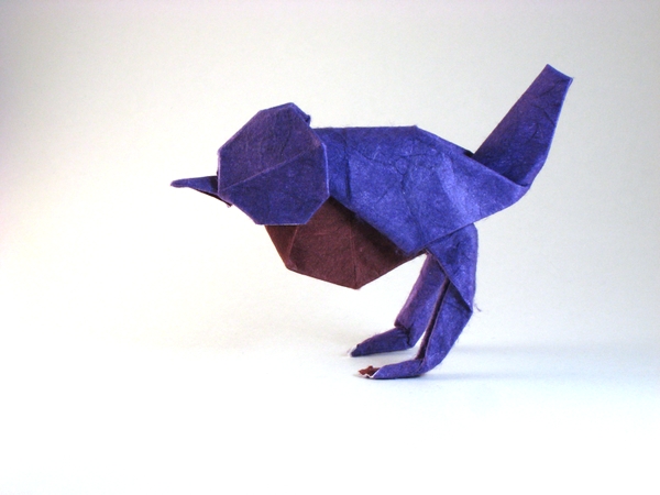 Origami Robin by Joan Homewood folded by Gilad Aharoni