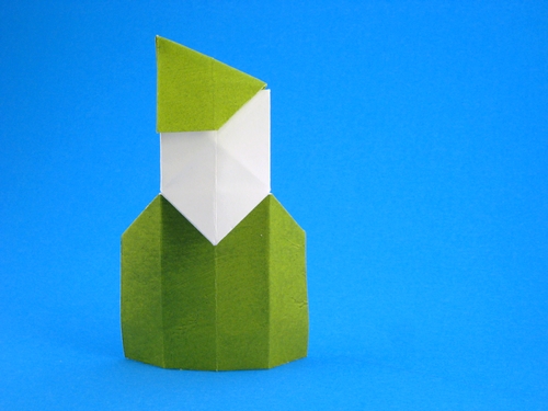 Origami Robin hood or airman by David Petty folded by Gilad Aharoni