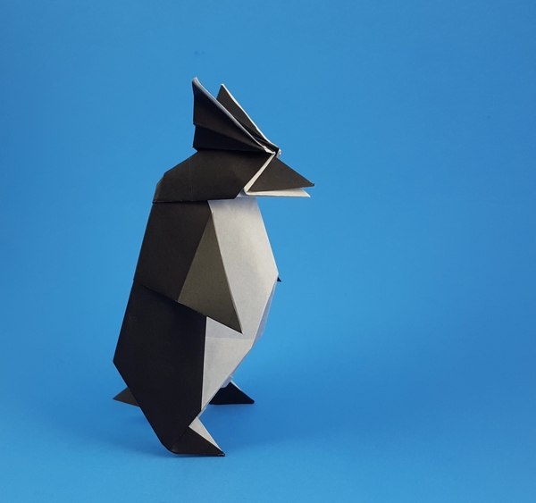 Origami Rockhopper penguin by Makoto Yamaguchi folded by Gilad Aharoni