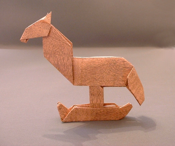 Origami Rocking horse by Alfredo Giunta folded by Gilad Aharoni
