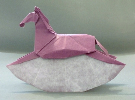 Origami Rocking horse by Ronald Koh folded by Gilad Aharoni