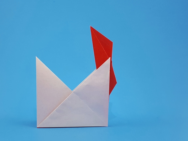 Origami Rooster by Nguyen Tu Tuan folded by Gilad Aharoni