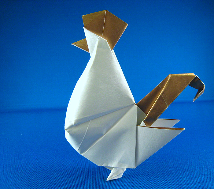 Origami Rooster by Joseph Wu folded by Gilad Aharoni