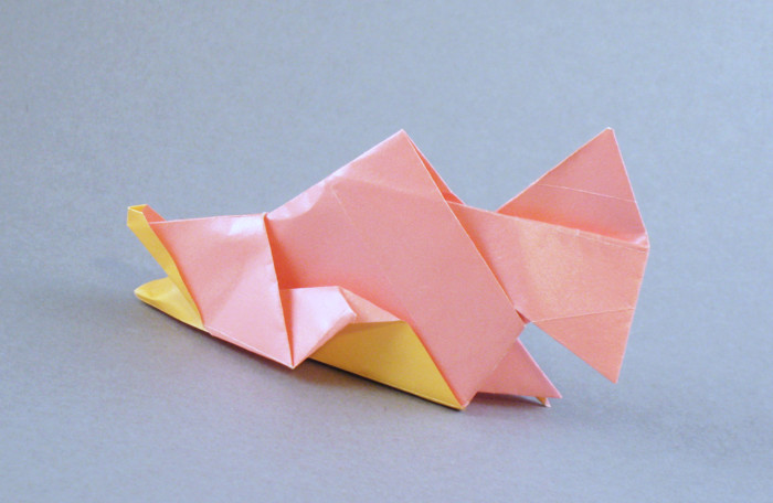 Origami Salmon by Roman Diaz folded by Gilad Aharoni