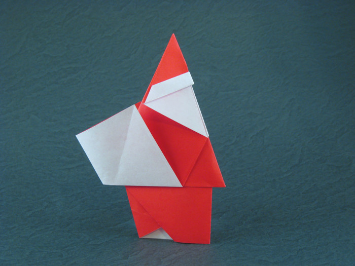 Origami Santa Claus by Yamada Katsuhisa folded by Gilad Aharoni