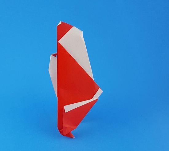 Origami Santa Claus with Sack by Francesco Miglionico folded by Gilad Aharoni