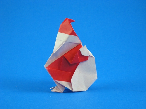 Origami Santa Claus by Ryo Aoki folded by Gilad Aharoni