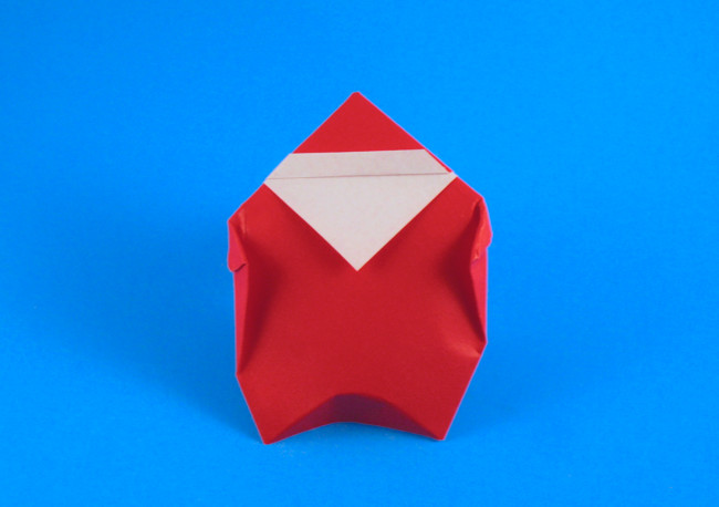 Origami Santa cup by Aoyagi Shoko folded by Gilad Aharoni