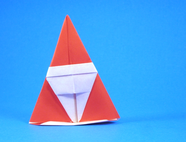 Origami Santa Claus or Dwarf by Asahi Isamu folded by Gilad Aharoni