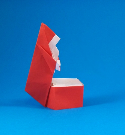 Origami Santa's Christmas box by Robert Harbin folded by Gilad Aharoni