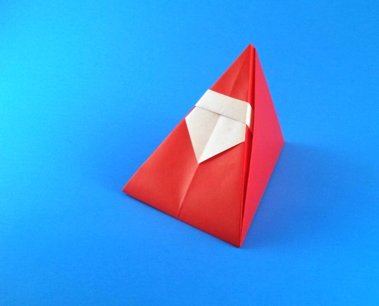 Origami Santa Claus box by Francesco Mancini folded by Gilad Aharoni