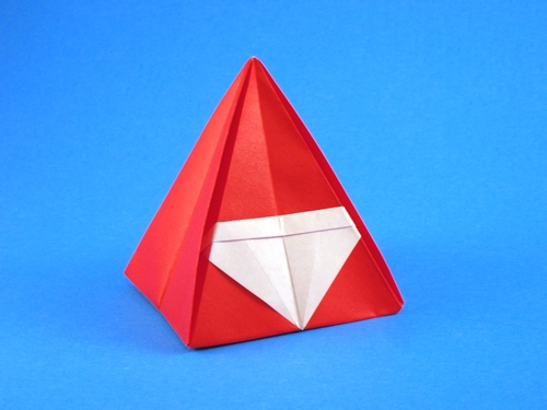 Origami Santa Claus by Marcela Brina folded by Gilad Aharoni