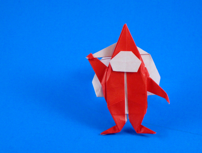 Origami Santa Claus by Peter Budai folded by Gilad Aharoni