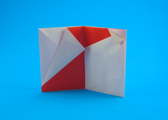 Origami Santa card by Sy Chen folded by Gilad Aharoni