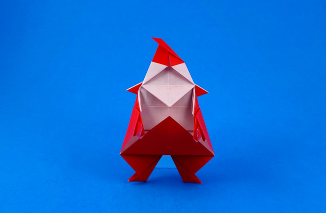 Origami Santa Claus by Kade Chan folded by Gilad Aharoni