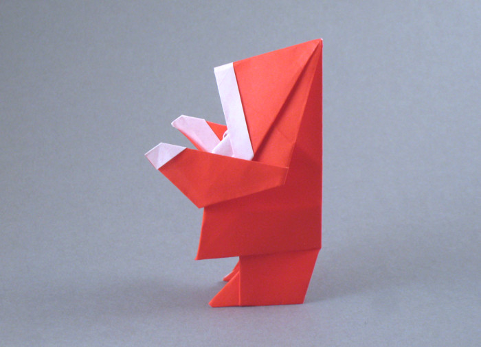 Origami Santa Claus by Edwin Corrie folded by Gilad Aharoni