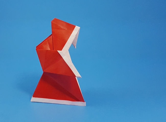 Origami Santa Claus by Edwin Corrie folded by Gilad Aharoni