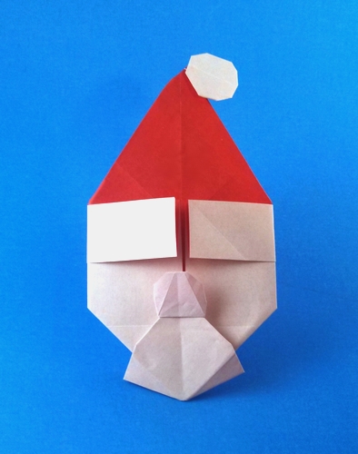 Origami Santa - sober or merry by Gayatri D'Souza folded by Gilad Aharoni