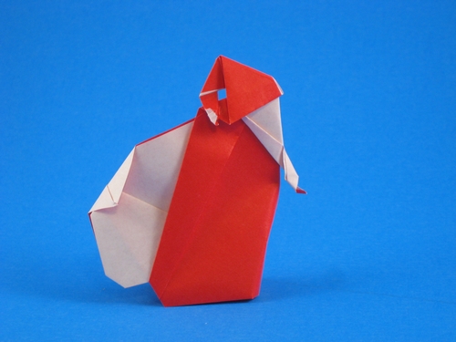 Origami Santa Claus by Jens-Helge Dahmen folded by Gilad Aharoni