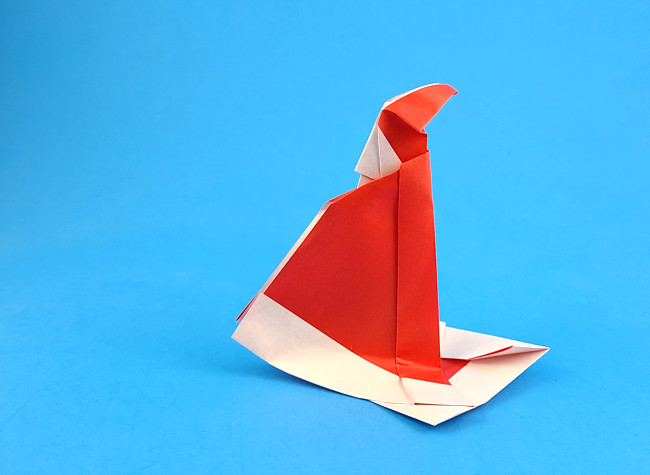 Origami Santa Claus by Dimitris Dalas folded by Gilad Aharoni