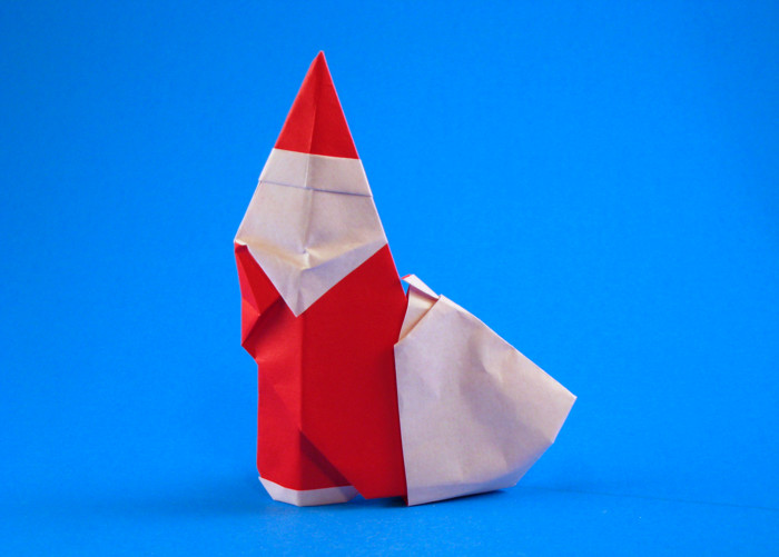 Origami Santa Claus by Giang Dinh folded by Gilad Aharoni