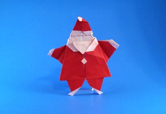 Origami Santa Claus by Peter Engel folded by Gilad Aharoni