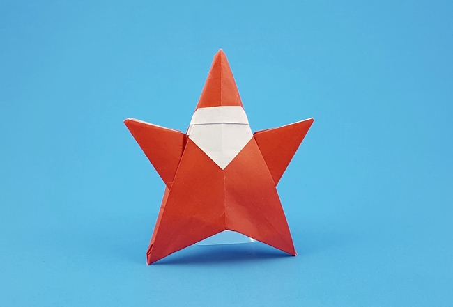 Origami Santa Claus inflatable star by Richard Galindo Flores folded by Gilad Aharoni